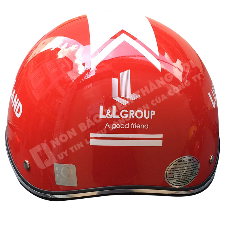 mũ bảo hiểm quảng cáo LL group