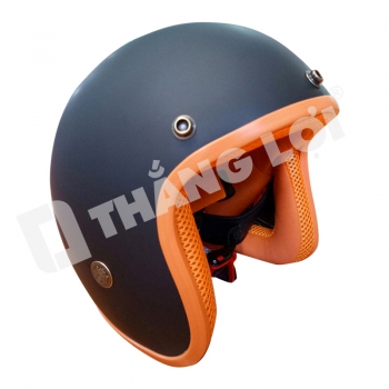 NÓN BẢO HIỂM 3/4 ĐẦU ĐỎ CAM