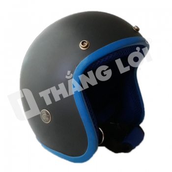 Nón Bảo Hiểm 3/4 Đầu Đen Xanh