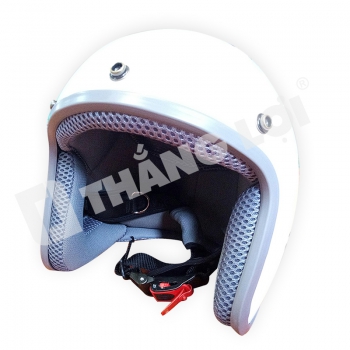 Nón Bảo Hiểm 3/4 Đầu Trắng