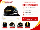 Nón bảo hiểm nửa đầu in logo Sâm Kỳ Vương sơn bóng