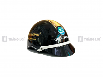 Nón bảo hiểm nửa đầu in logo Sâm Kỳ Vương sơn bóng