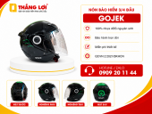 Nón bảo hiểm 3/4 đầu GOJEK