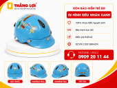 Nón bảo hiểm trẻ em xanh