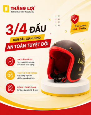 Nón bảo hiểm 3/4 đầu