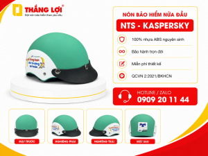 Nón bảo hiểm in logo Quỹ Hỗ trợ Giáo dục NTS Kaspersky