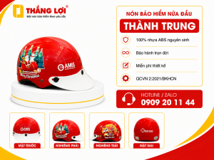 Nón bảo hiểm in logo Thiết bị y tế Thành Trung