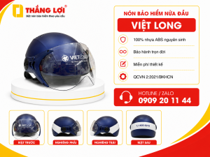 Nón bảo hiểm in logo Hệ thống xe máy Việt Long