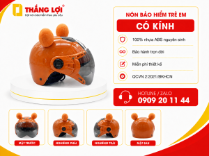 Nón bảo hiểm trẻ em có kính