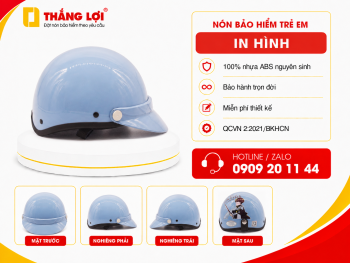 Nón bảo hiểm trẻ em in hình