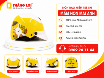 Nón bảo hiểm trường mầm non Mai Anh