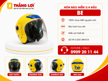 Nón bảo hiểm 3/4 đầu BE