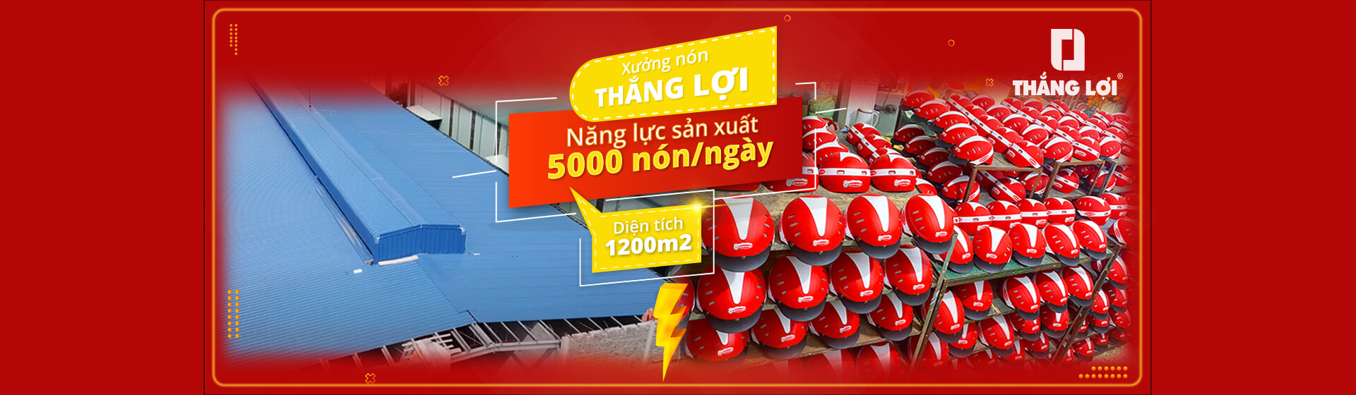 năng lực sản cuất của xưởng nón bảo hiểm Thắng Lợi