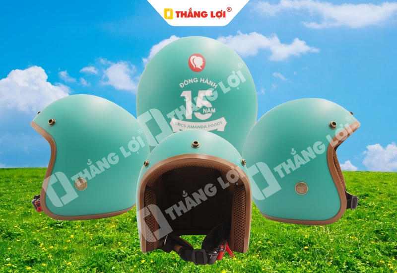 Nón bảo hiểm 3 phần 4 cho doanh nghiệp Amanda Foods