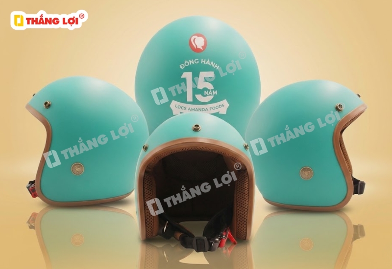 Nón bảo hiểm 3 phần 4 cho doanh nghiệp Amanda Foods