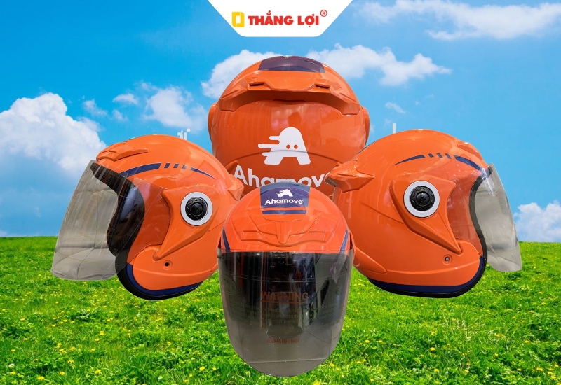 Nón bảo hiểm 3 phần 4 cho đơn vị vận chuyển Ahamove