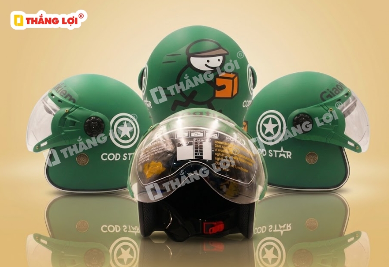 Nón bảo hiểm 3 phần 4 cho đơn vị vận chuyển Giao hàng tiết kiệm