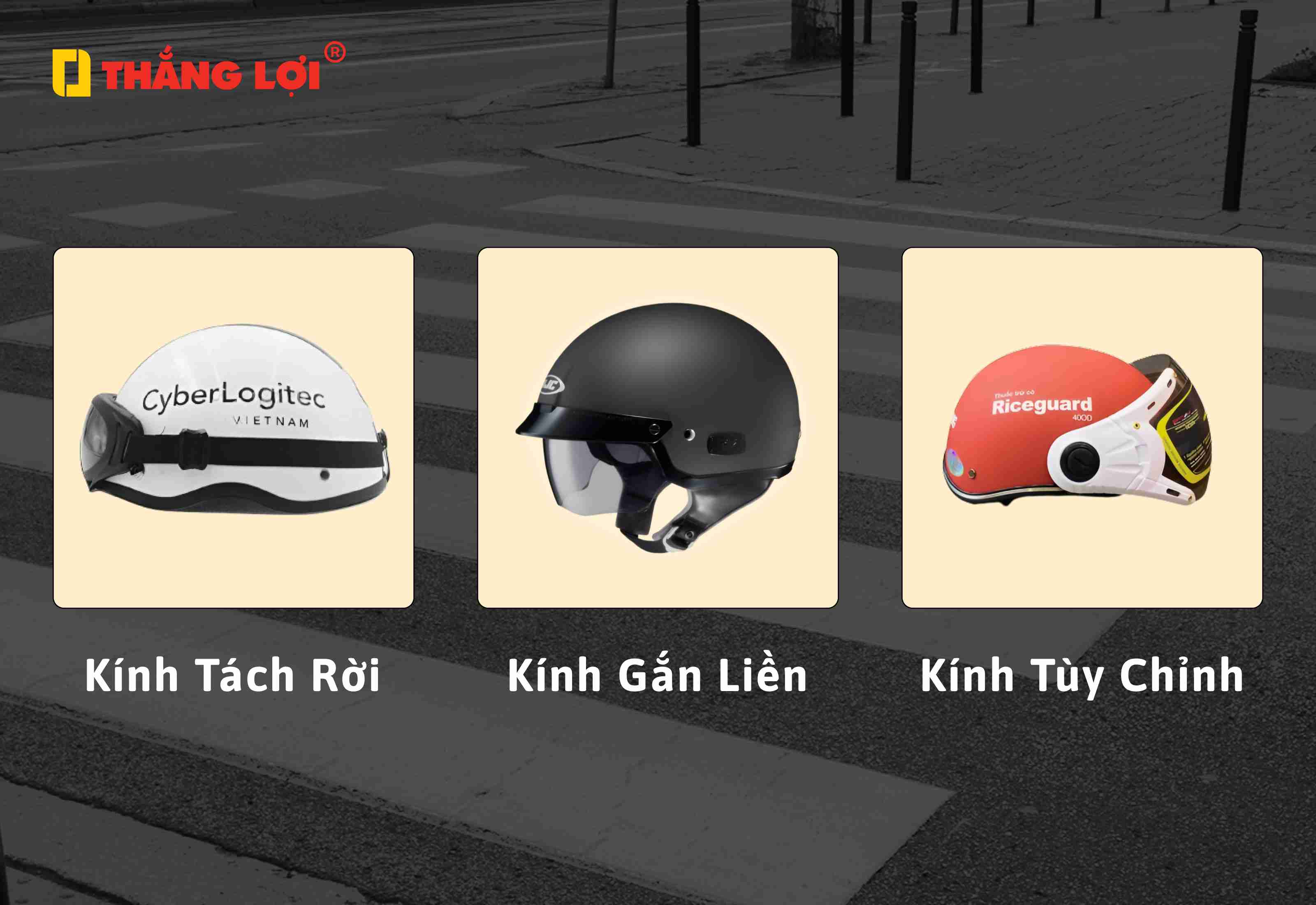 nón bảo hiểm nửa đầu có kính