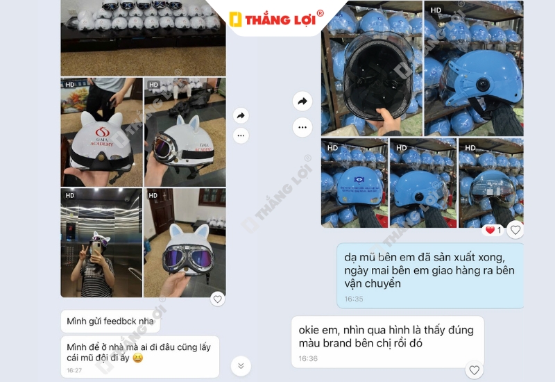 Đánh giá từ đối tác đã đặt sản xuất nón bảo hiểm tại Thắng Lợi