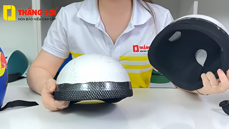 nón bảo hiểm nửa đầu có kinh