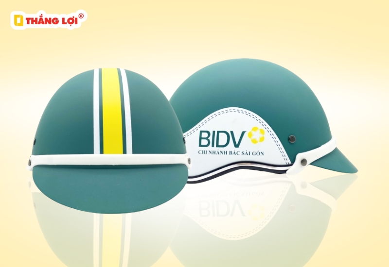 Nón bảo hiểm nửa đầu không kính in Logo BIDV