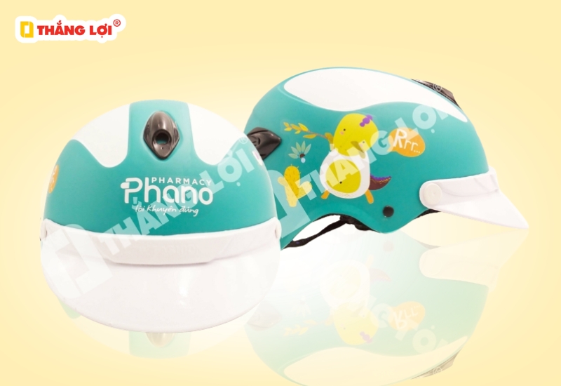 Nón bảo hiểm nửa đầu không kính in Logo Phano Pharmacy