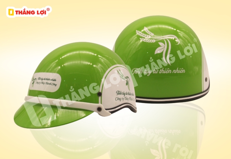 Nón bảo hiểm nửa đầu không kính in Logo Thúy Thành Công