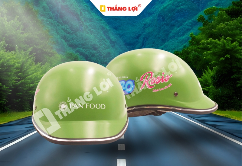 Nón bảo hiểm nửa đầu không kính in Logo Pan Food