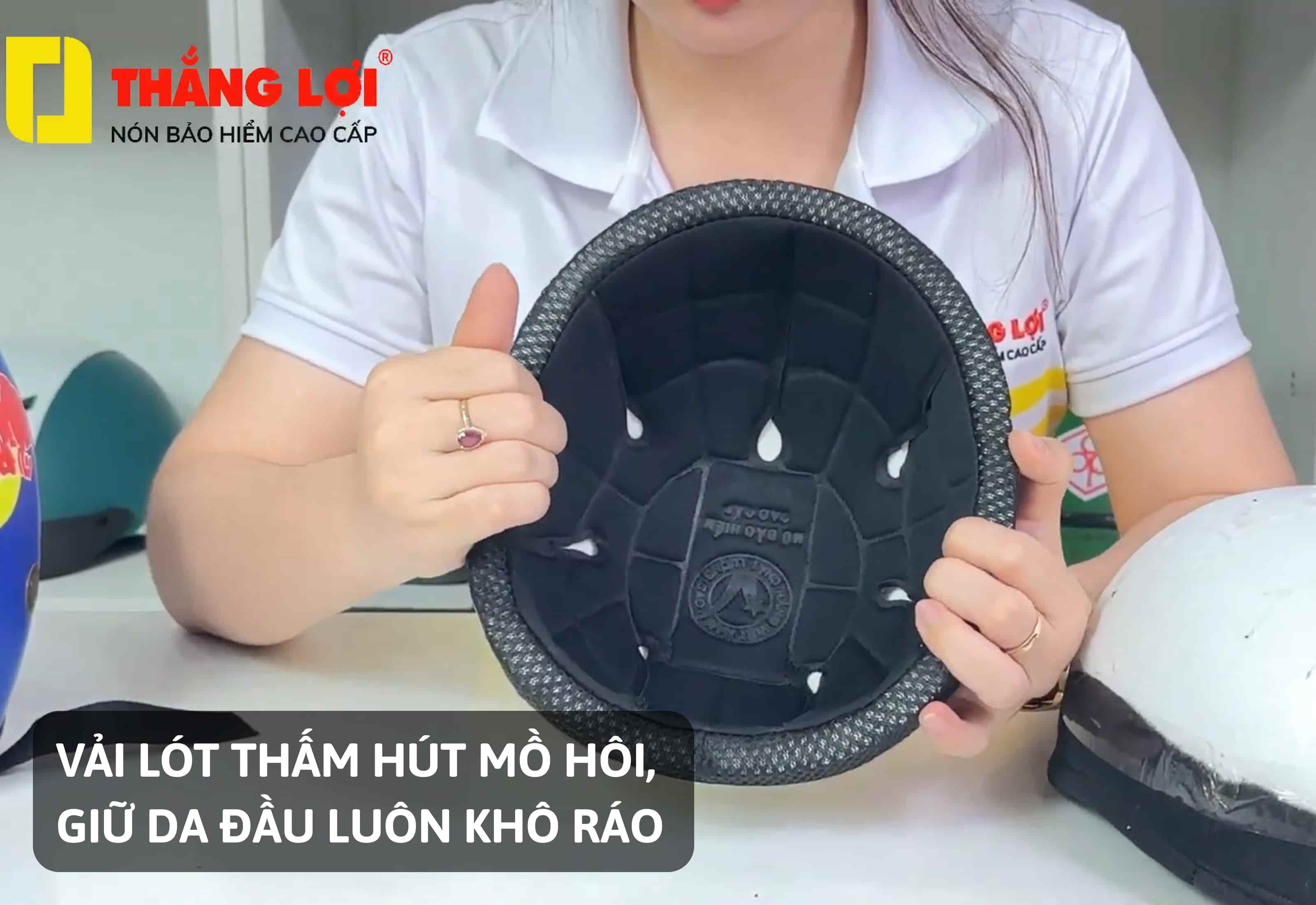 nón bảo hiểm nửa đầu ốp da
