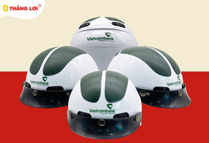 Nón bảo hiểm nửa đầu ngân hàng Vietcombank