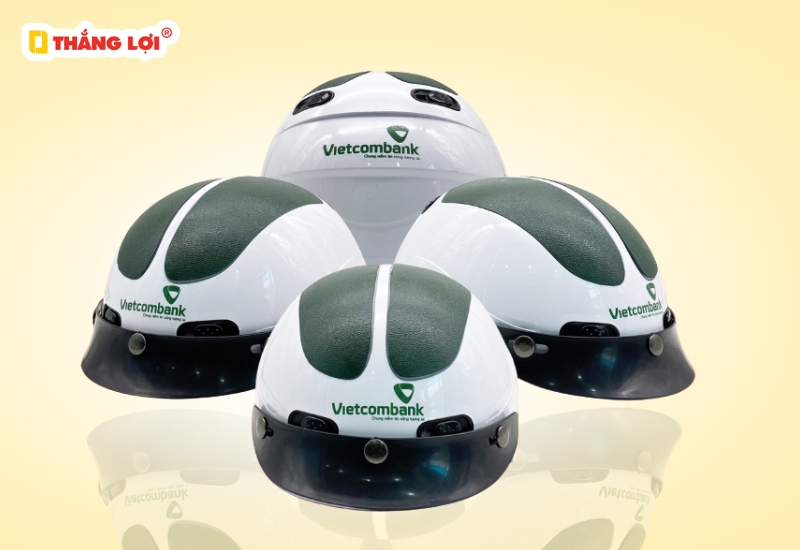 Nón bảo hiểm nửa đầu ngân hàng Vietcombank
