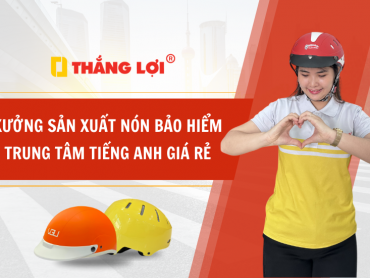 Xưởng sản xuất nón bảo hiểm Trung tâm Tiếng Anh giá rẻ