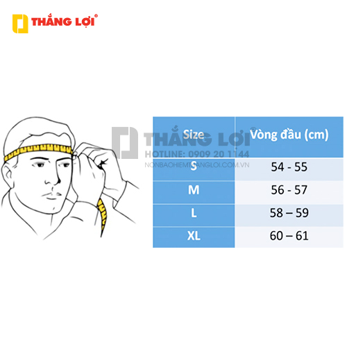 Cách đo size đầu nón bảo hiểm bằng thước dây