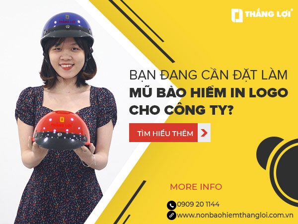 Nón bảo hiểm in logo Thắng Lợi