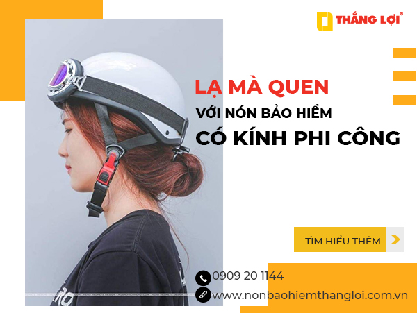 NÓN PHI CÔNG VÀ CÁCH LẮP KÍNH MŨ BẢO HIỂM