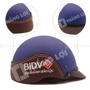 Nón Bảo Hiểm Nửa Đầu Ốp Da BIDV