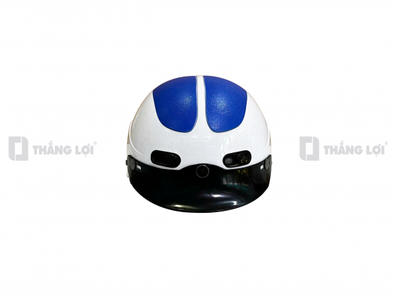 Nón bảo hiểm nửa đầu in logo công ty KMS