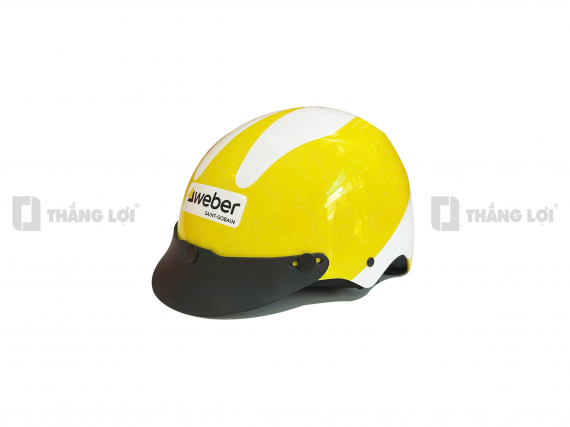 Nón bảo hiểm nửa đầu in logo Weber Saint-Gobain