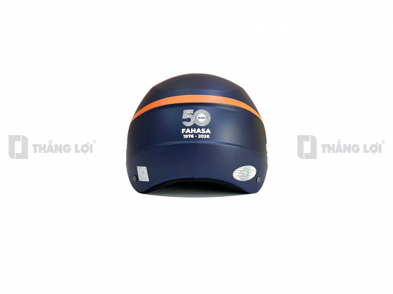 Nón bảo hiểm nửa đầu in logo FAHASA 50 năm