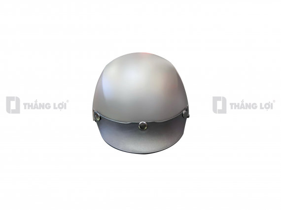 Nón bảo hiểm nửa đầu in logo FAHASA 50 năm màu xám