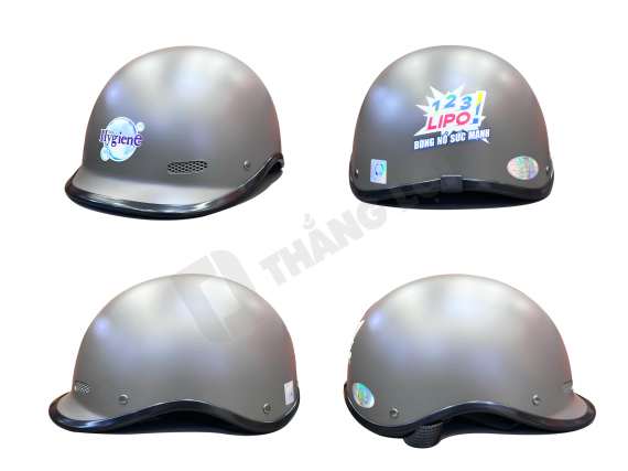 Nón bảo hiểm nửa đầu nhám in logo nước giặt Hygiene