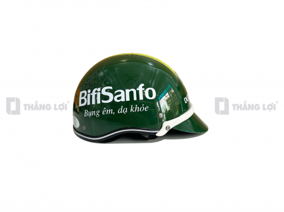Nón bảo hiểm nửa đầu in logo Bifi Sanfo sơn bóng