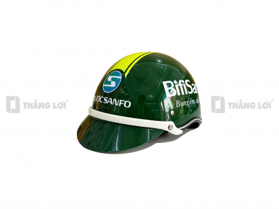 Nón bảo hiểm nửa đầu in logo Bifi Sanfo sơn bóng