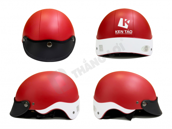 Nón bảo hiểm nửa đầu in logo Ken Táo