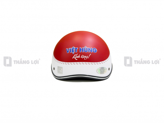 Nón bảo hiểm nửa đầu in logo Việt Hùng sơn nhám
