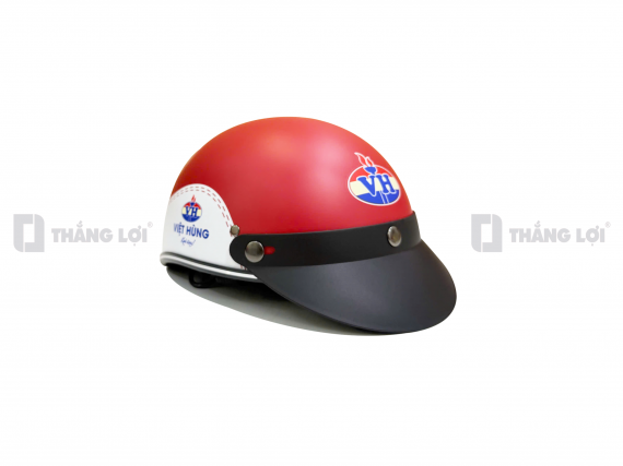 Nón bảo hiểm nửa đầu in logo Việt Hùng sơn nhám