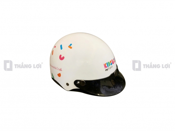 Nón bảo hiểm in logo Kids&Us Việt Nam