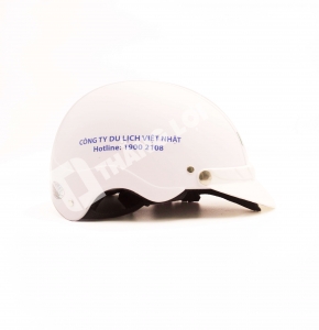 Nón bảo hiểm nửa đầu Du Lịch Việt Nhật Màu Trắng