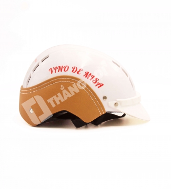 Nón Bảo Hiểm Nửa Đầu Ốp Da Demisa