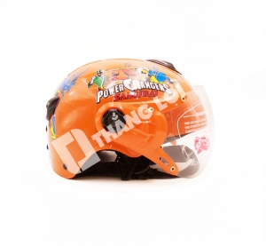 Nón bảo hiểm trẻ em siêu nhân màu cam